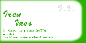 iren vass business card